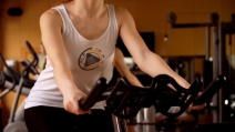 Girl on an Exercise Bicycle
